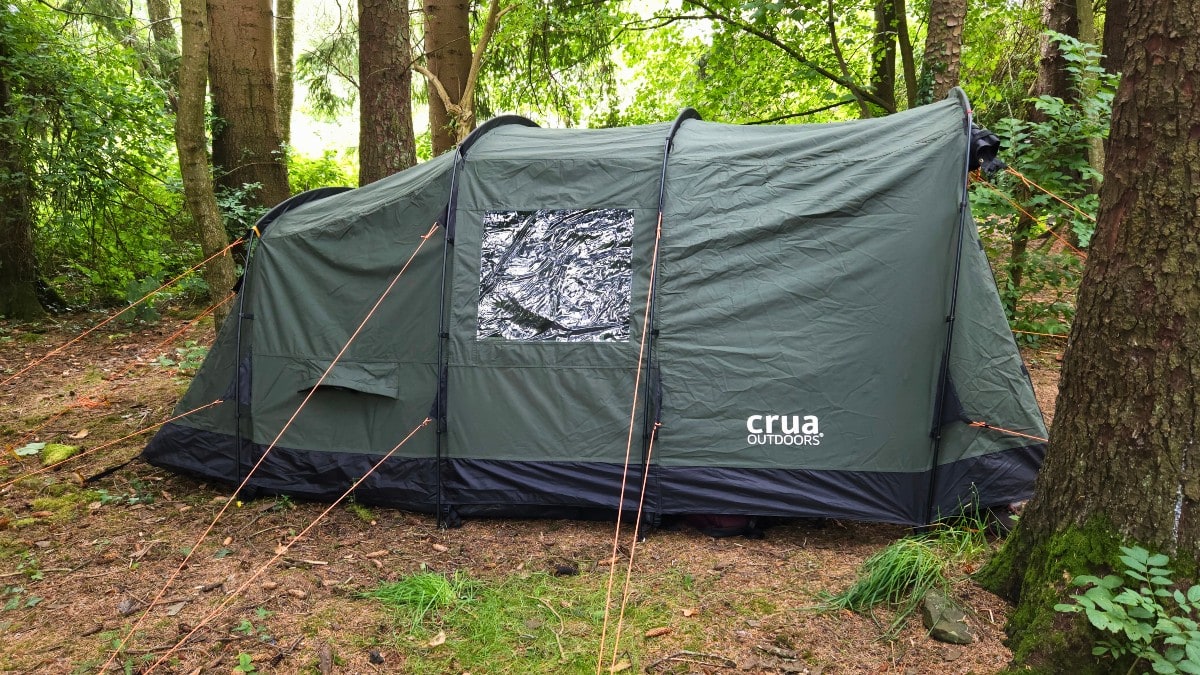 The crua tri comes with windows on both sides which means you can choose how much light you want in the tent.