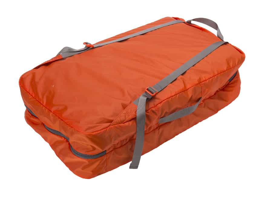 The Big Agnes family camping tent comes with a carry case in the design of a backpack.