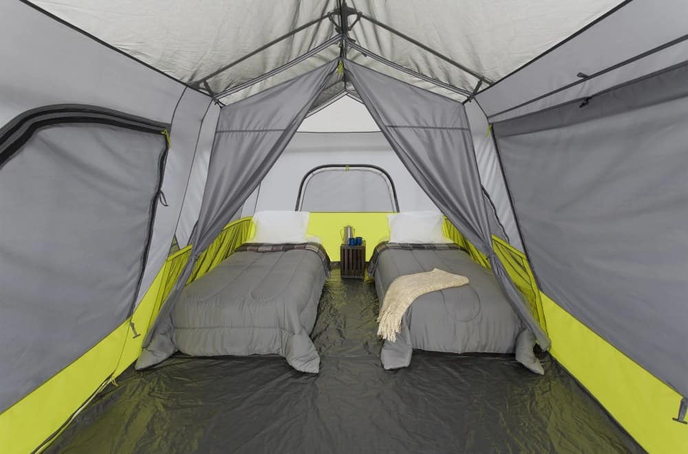 The Core camping tent comes with 2 room design