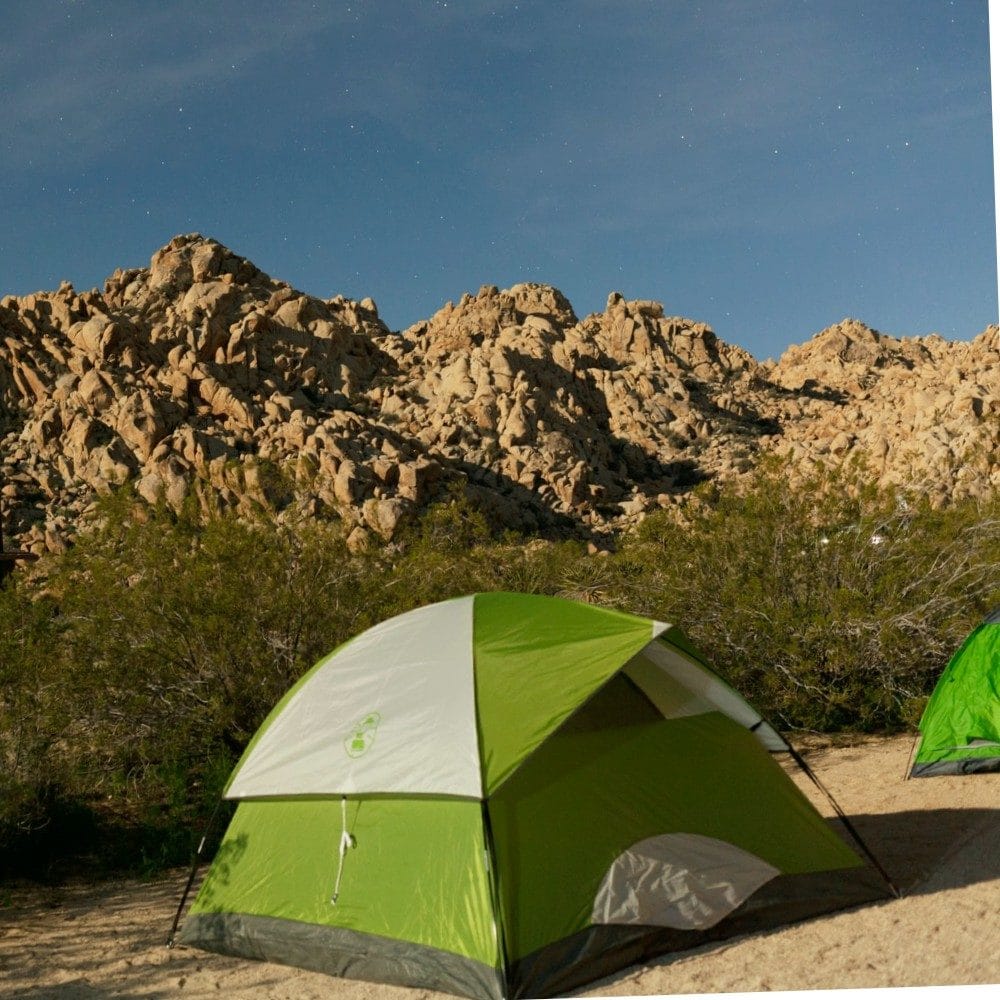 Coleman Sundome Tent Camping In Desert