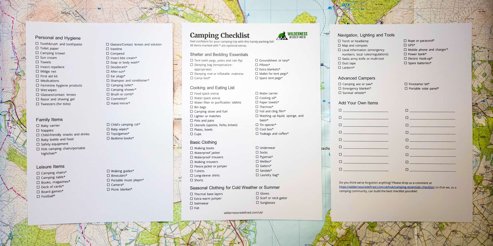 Camping Checklist - Essentials & Printable PDF