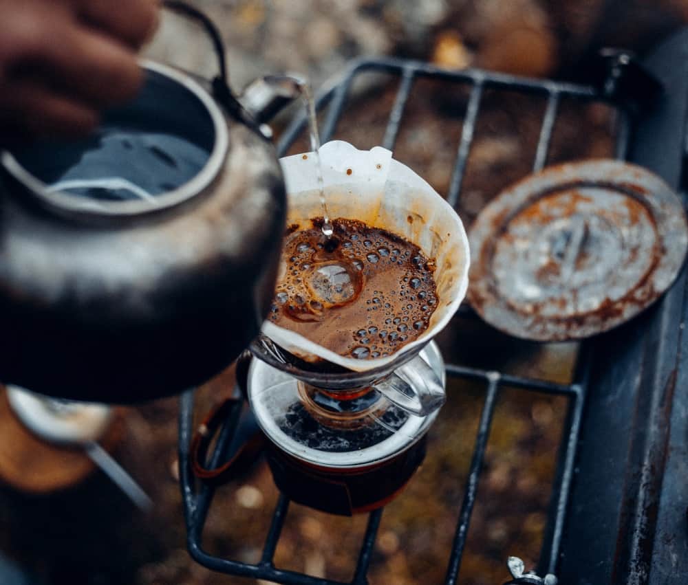Coffee Being Made On a Camping Stove