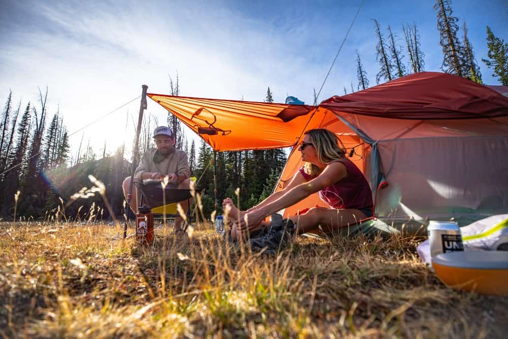 Big Agnes Copper Spur Hv Ul1 Set Up With Awning