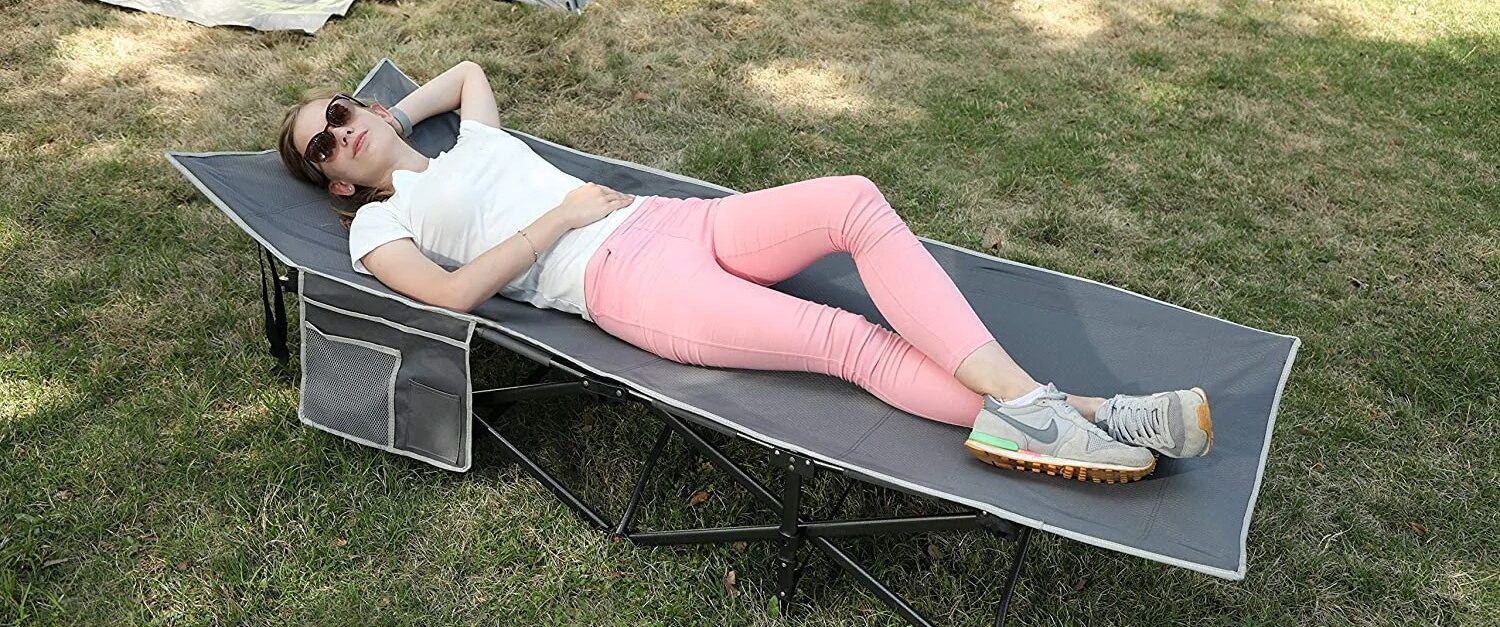 The Alpha Camp Oversized Camping Cot is one of the best camping cots