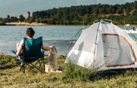 How to go camping with a dog in a tent