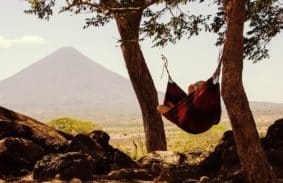How to sleep in a hammock outdoors