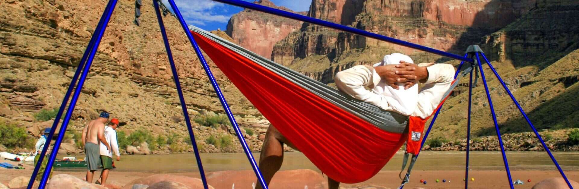 The Eno Nomad stand is the best portable hammock stand for camping