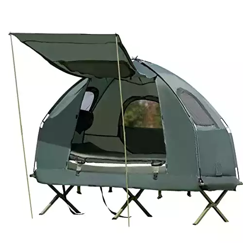 Tangkula 1 Person Tent Cot With Air Mattress