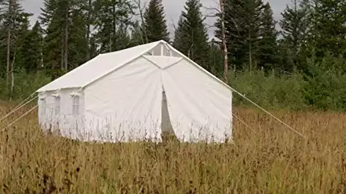 Elk Mountain Tents Large Canvas Wall Tent with Stove Jack
