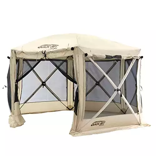 CLAM Quick-Set Pavilion Pop-Up Gazebo Screen Tent