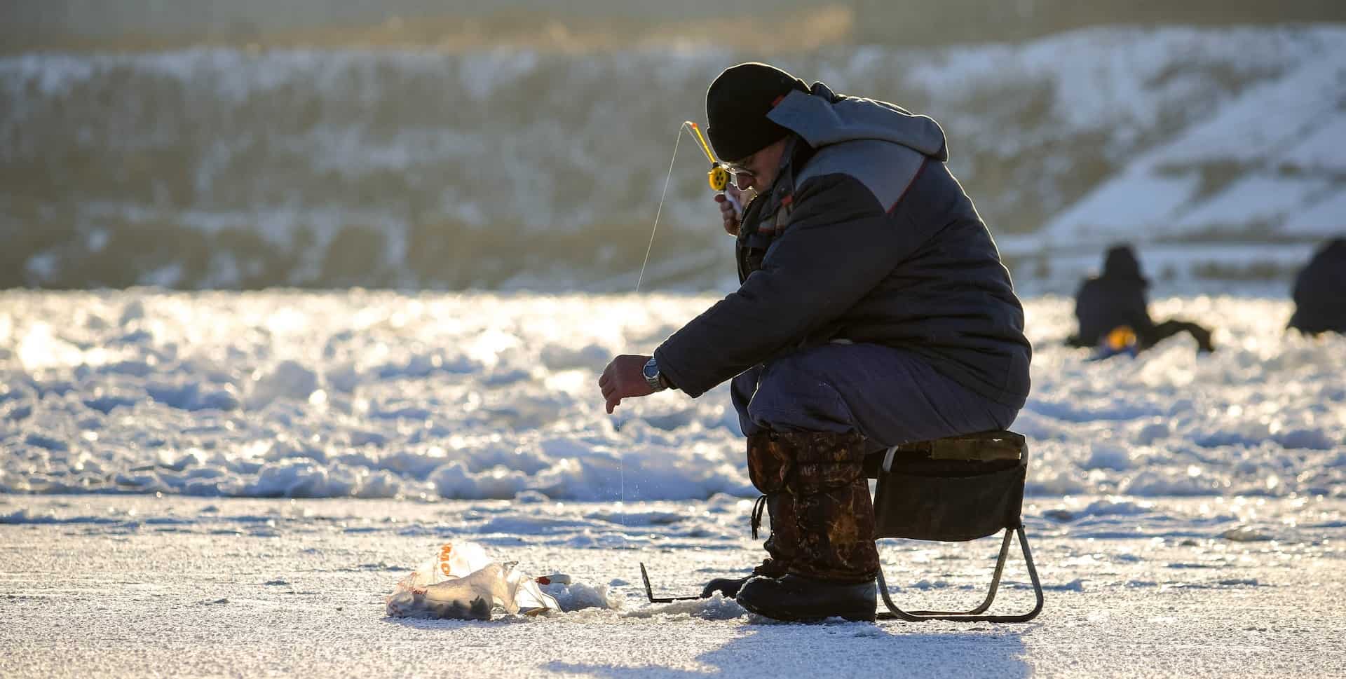 Ice Fishing In Day Time is Great For Fish