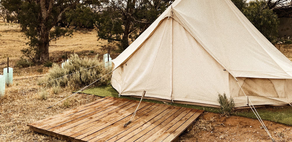 Guy ropes help the tent to stay up and pull the tent into the correct position. 