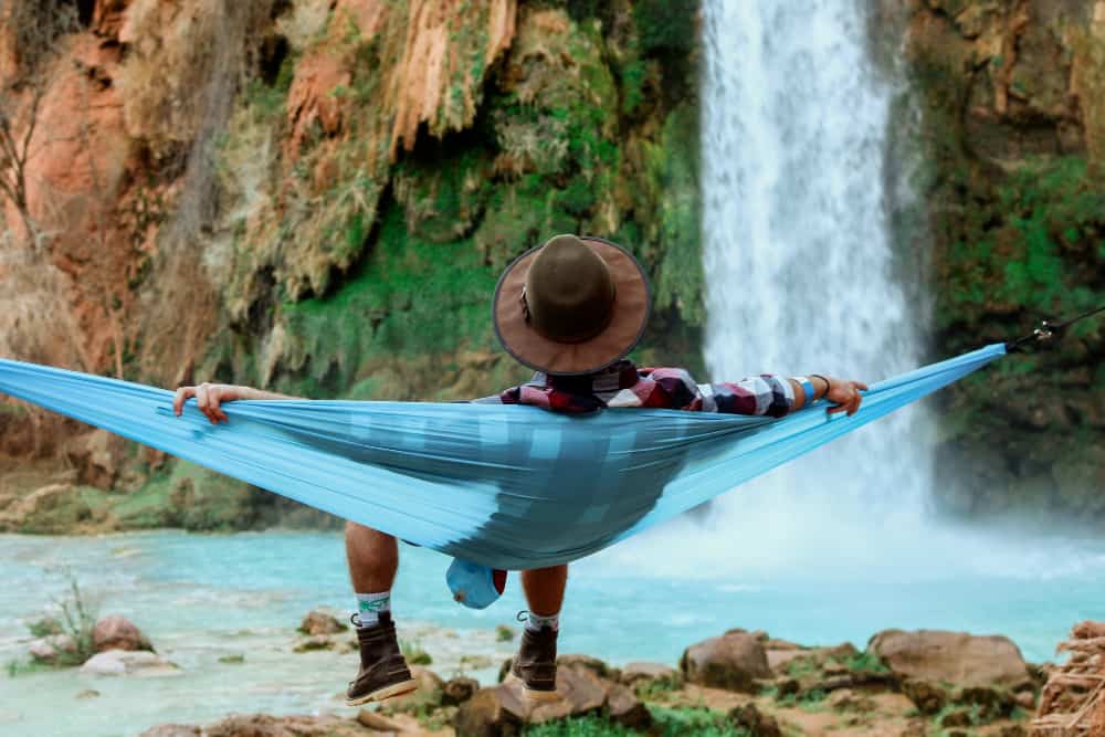 The sound of running water and a hammock are a great recipe to fall asleep.