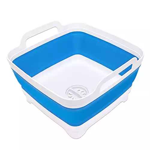 2.4 Gal(9L) Collapsible Dish Basin with Drain Plug
