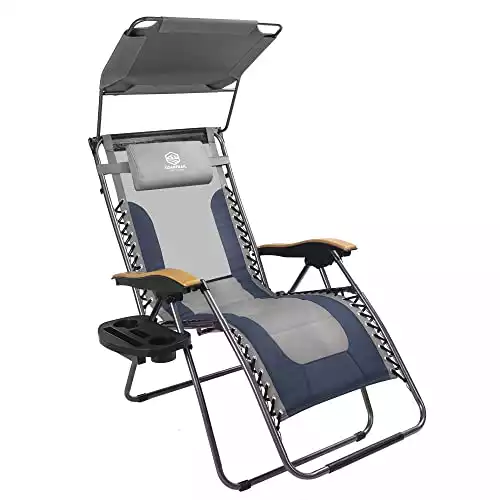 Coastrail Outdoor Zero Gravity Chair With Sun Shade