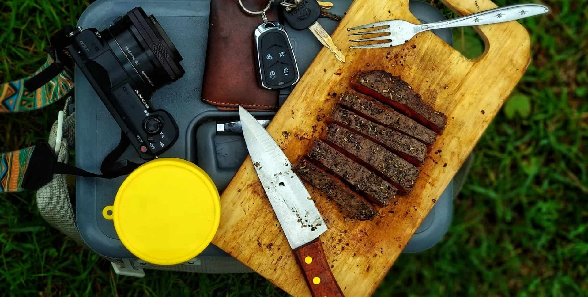 Food made with a great camping oven outdoors