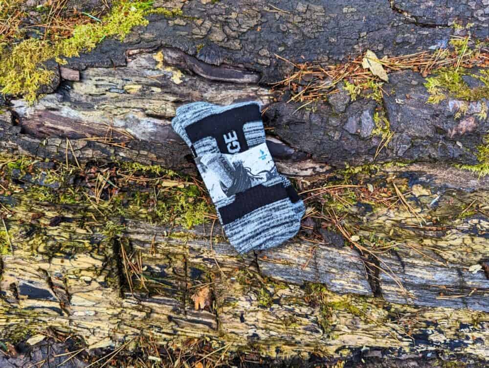 Yuedge Walking Socks On Tree Stump