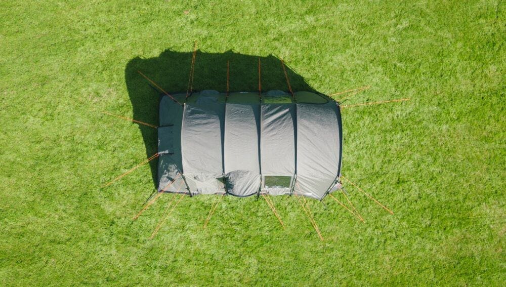 Drone Shot of the CRUA Quad Tent