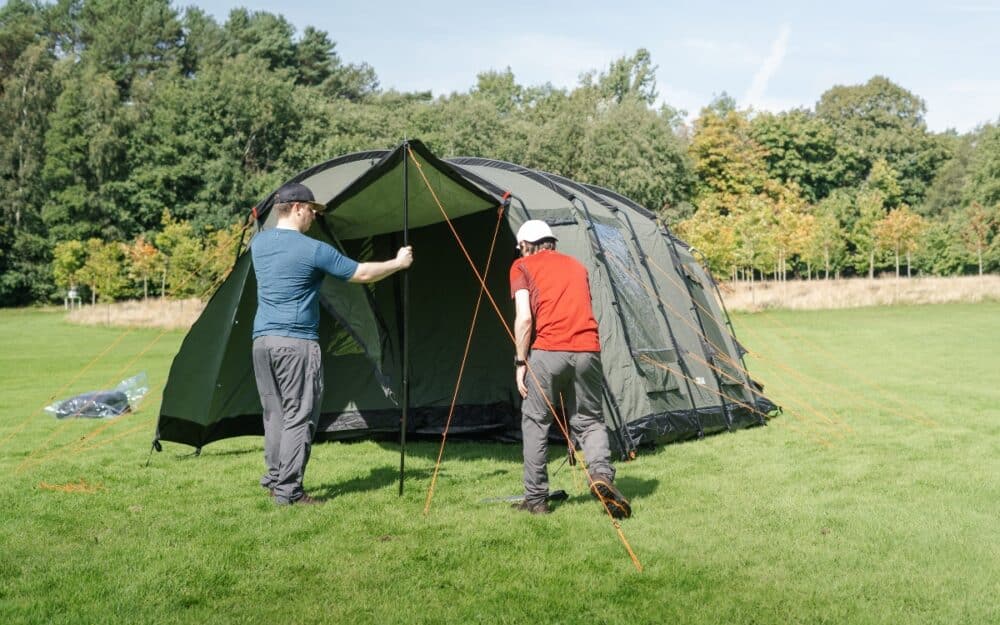 Setting Up Awning Tent Poles