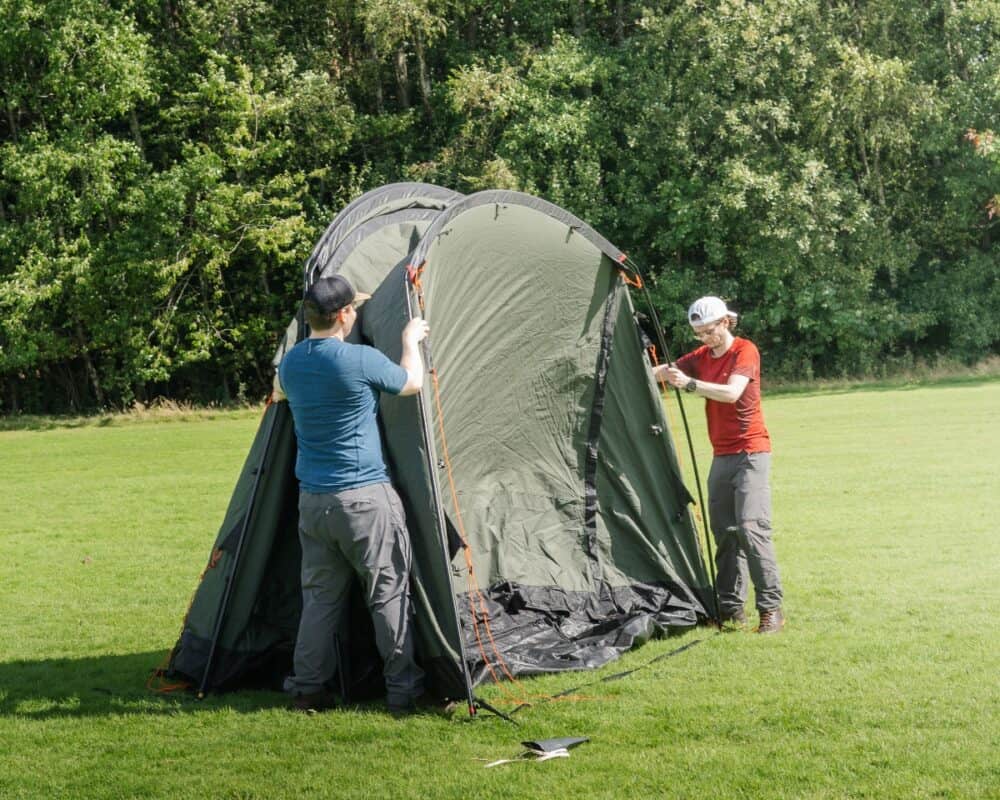 Setting Up Tent Poles