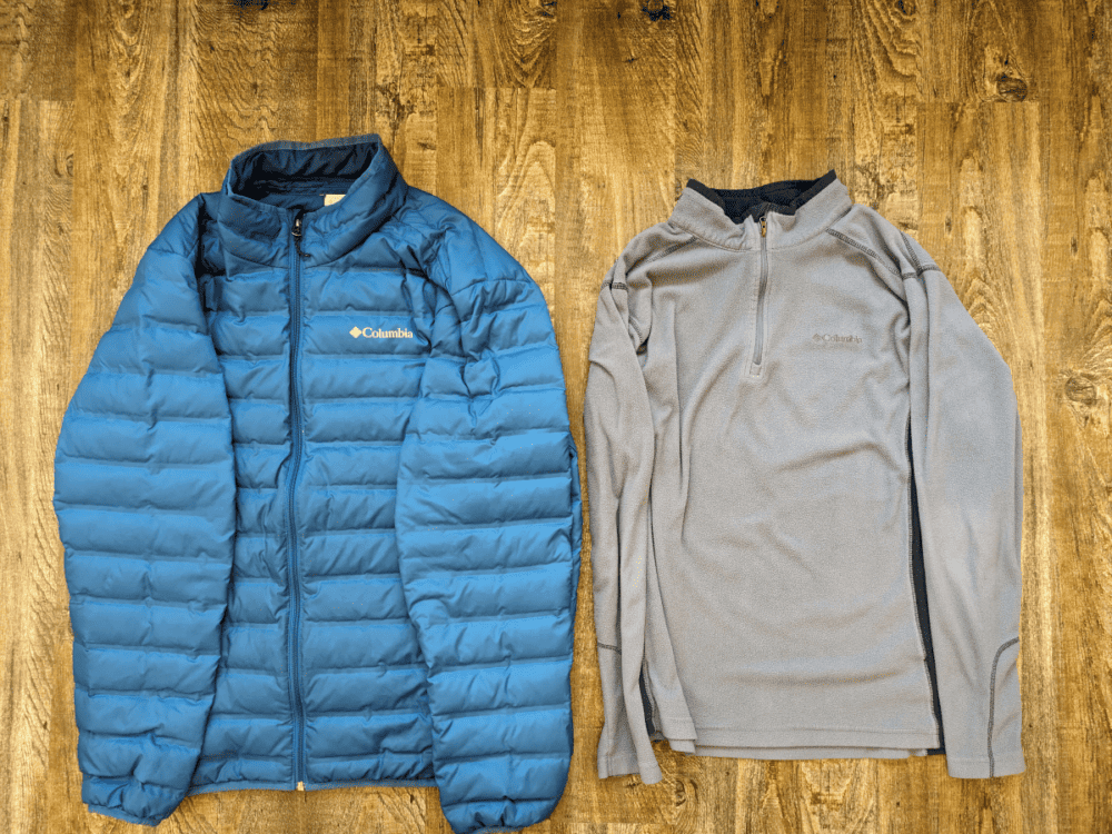 Insulating layers for three-season camping